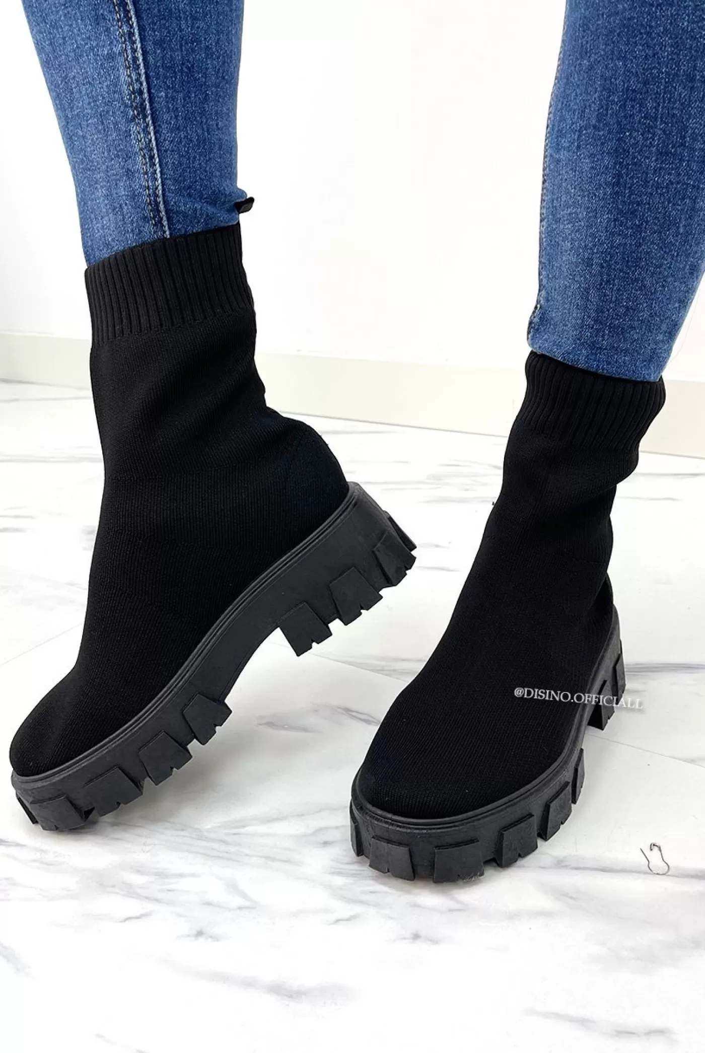 DISINO Black - 'Amey' - Inspired Socket Boots | Vrouw Boots