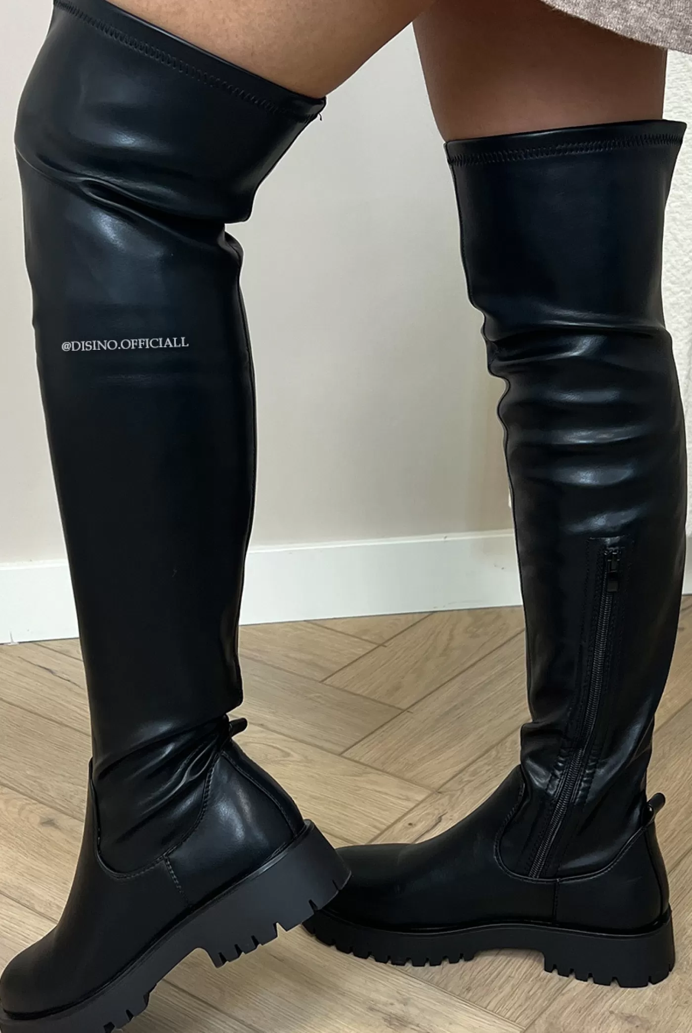 DISINO Black - 'Carmen Overknee Boots' - Premium Quality Boots | Vrouw Boots