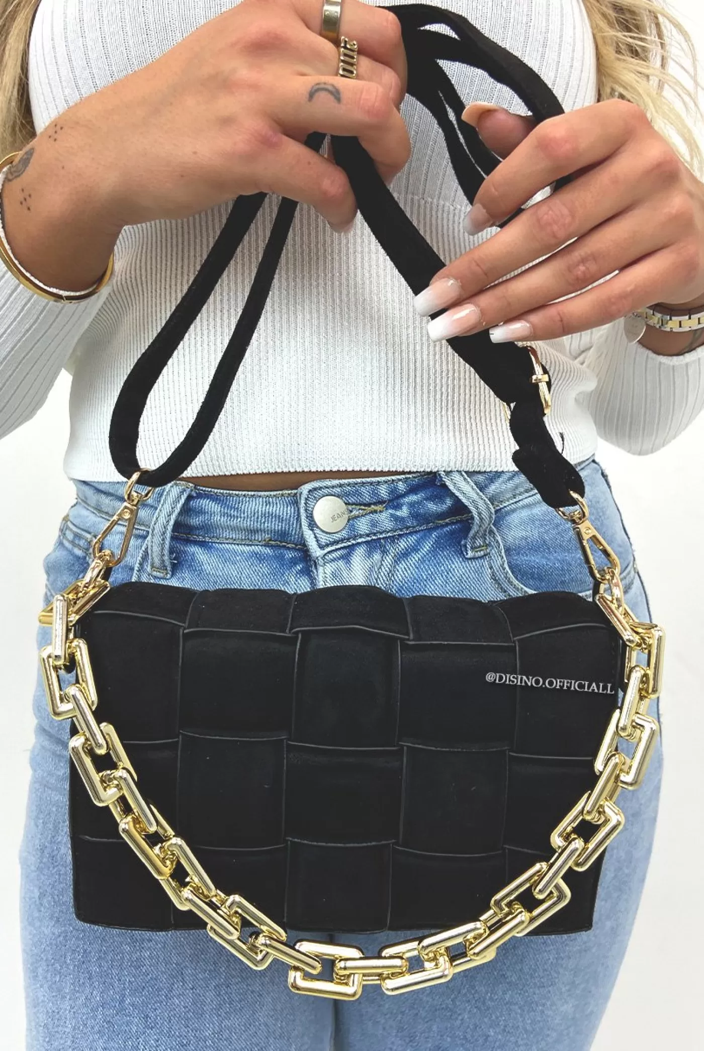 DISINO Black - 'Cassette Bag' - Inspired Bag With Chain | Vrouw Bags