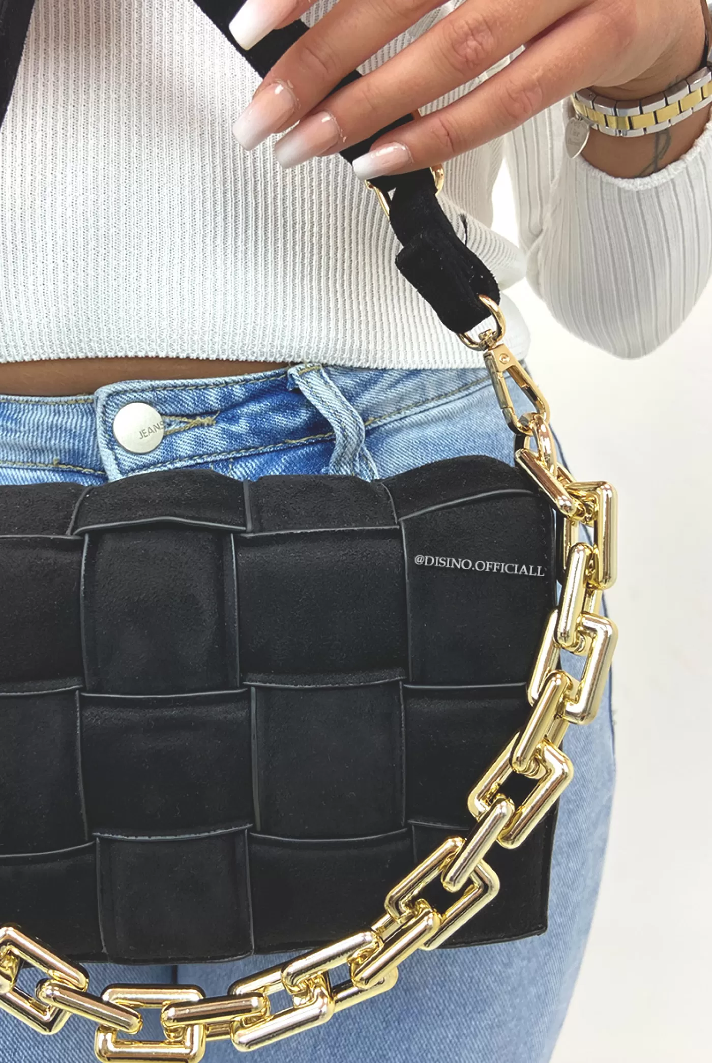 DISINO Black - 'Cassette Bag' - Inspired Bag With Chain | Vrouw Bags