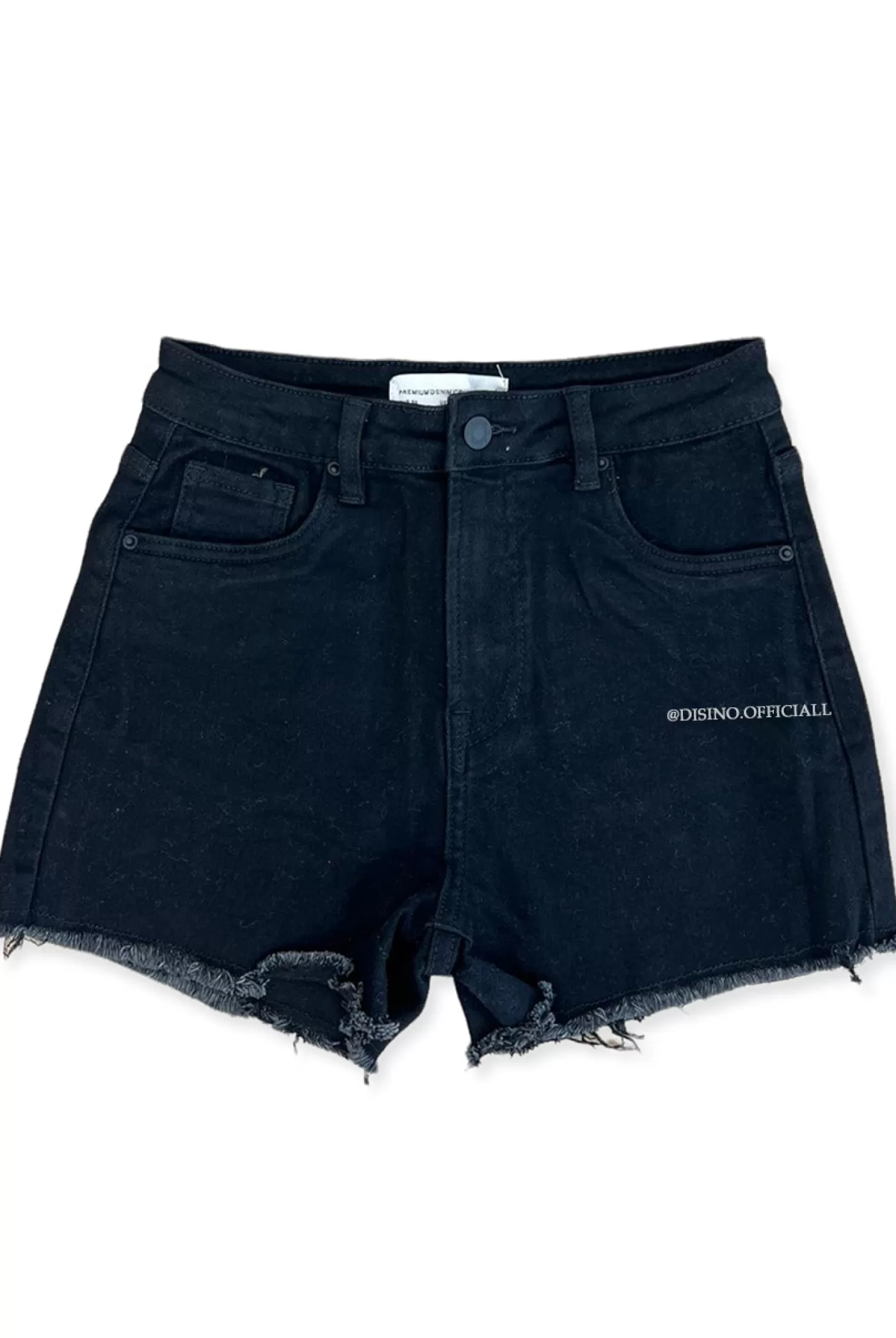 DISINO Black - 'Lexxie' - High Waist Perfect Fit Stretch Denim Short | Vrouw Skirts & Shorts