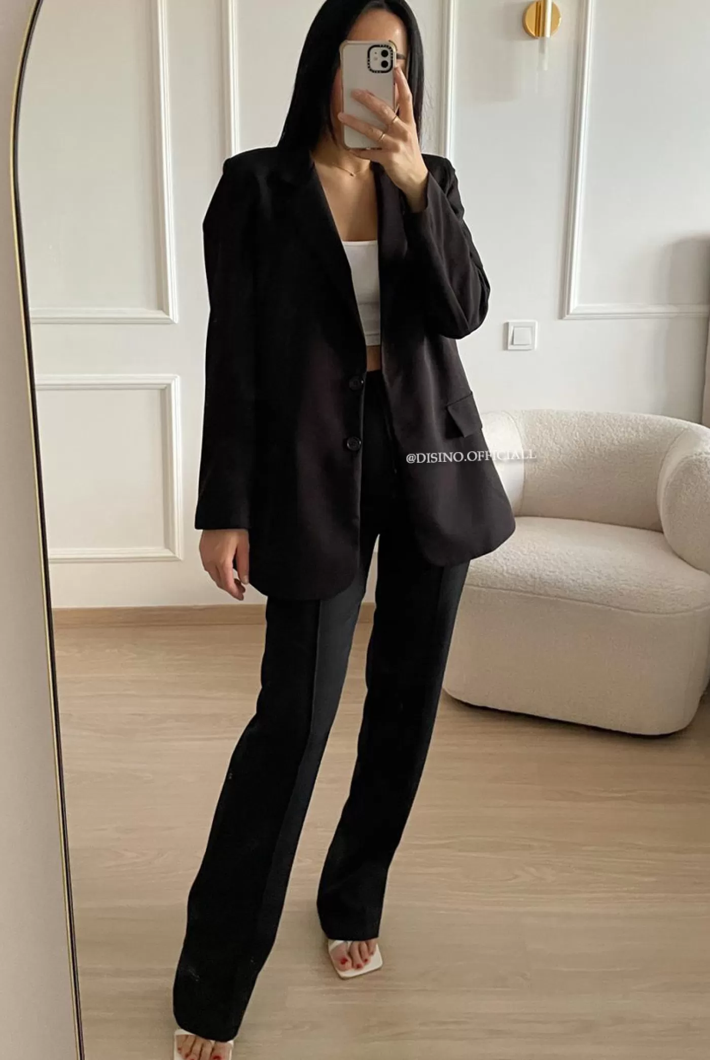 DISINO Black - 'Liya Blazer' - Premium Quality Oversized Blazer | Vrouw Clothing