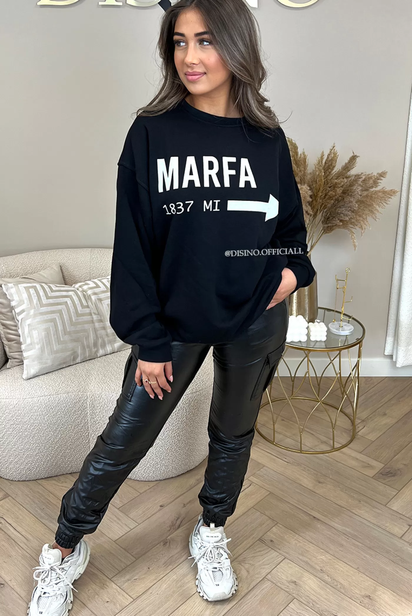 DISINO Black - 'Marfa' - Extra Oversized Premium Quality Sweater | Vrouw Two Piece Set & Loungewear