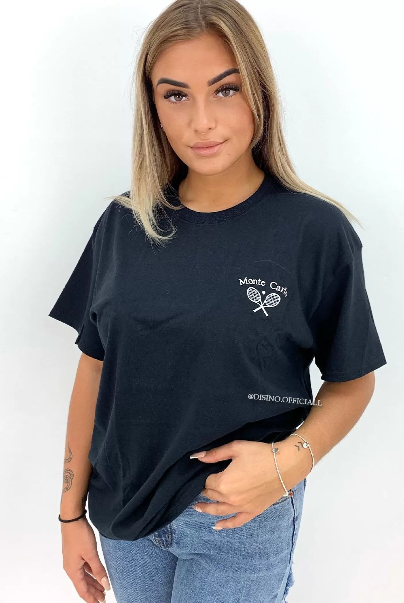 DISINO Black - 'Monte Carlo' - Premium Quality Oversized Inspired Tee | Vrouw It-Shirts