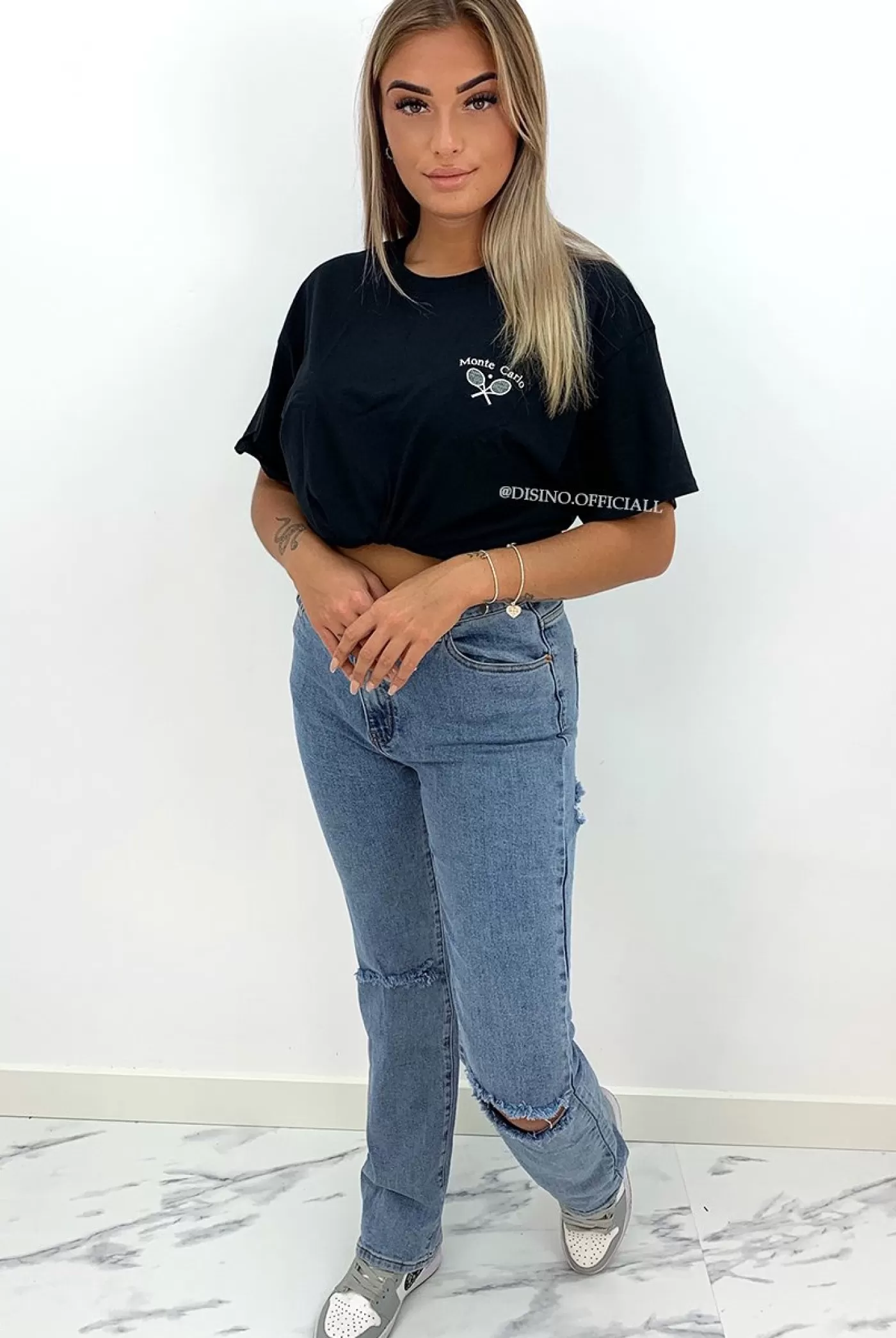 DISINO Black - 'Monte Carlo' - Premium Quality Oversized Inspired Tee | Vrouw It-Shirts