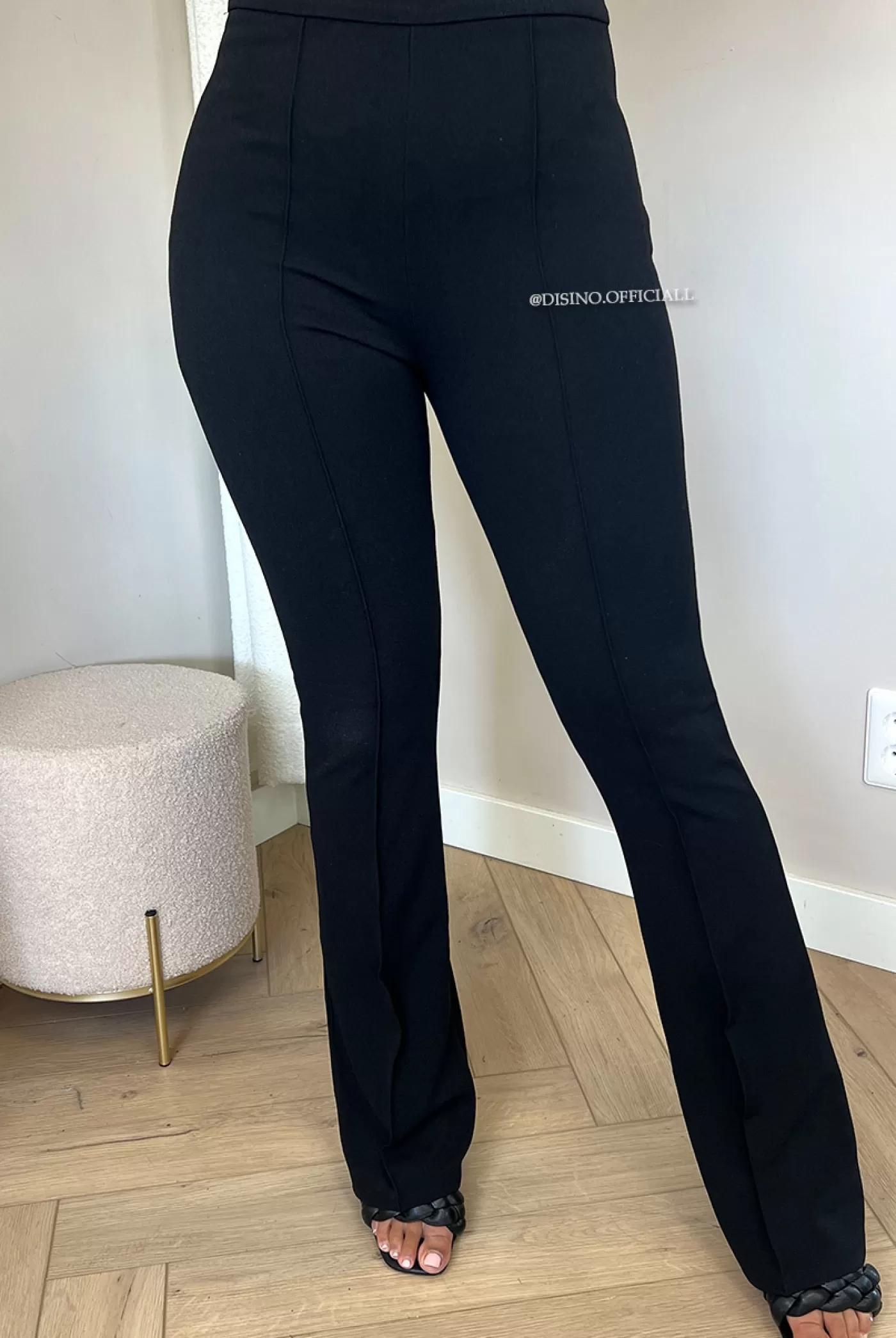 DISINO Black - 'Norah Pantalon' - Perfect Extra High Waist Flared Pants | Vrouw Trousers & Pants
