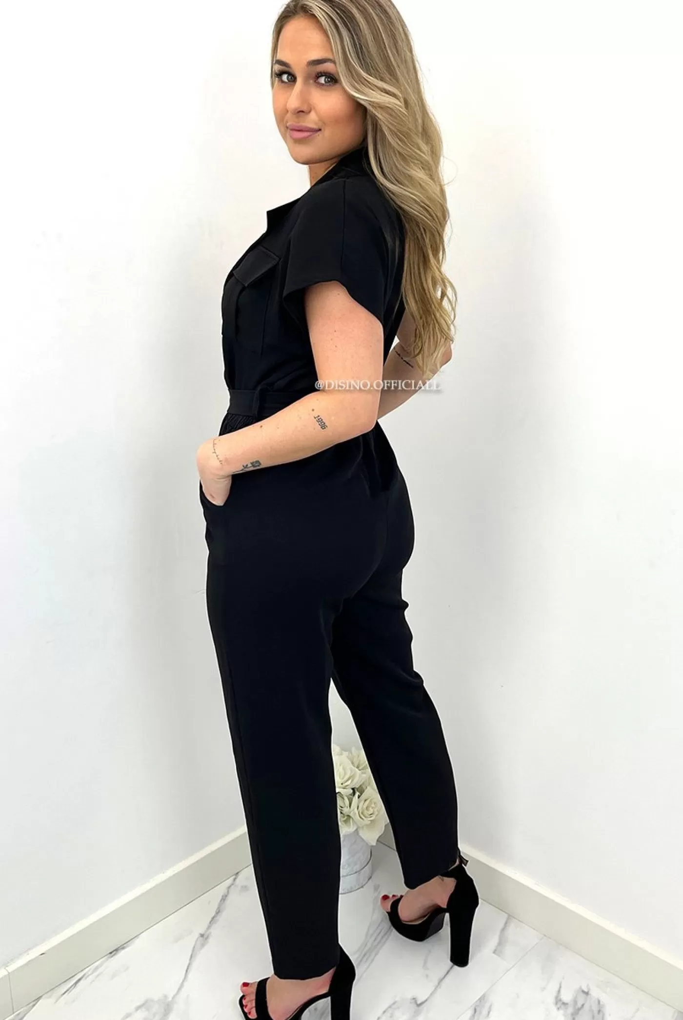 DISINO Black - 'Soof' - Cargo Jumpsuit | Vrouw Jumpsuits & Playsuits