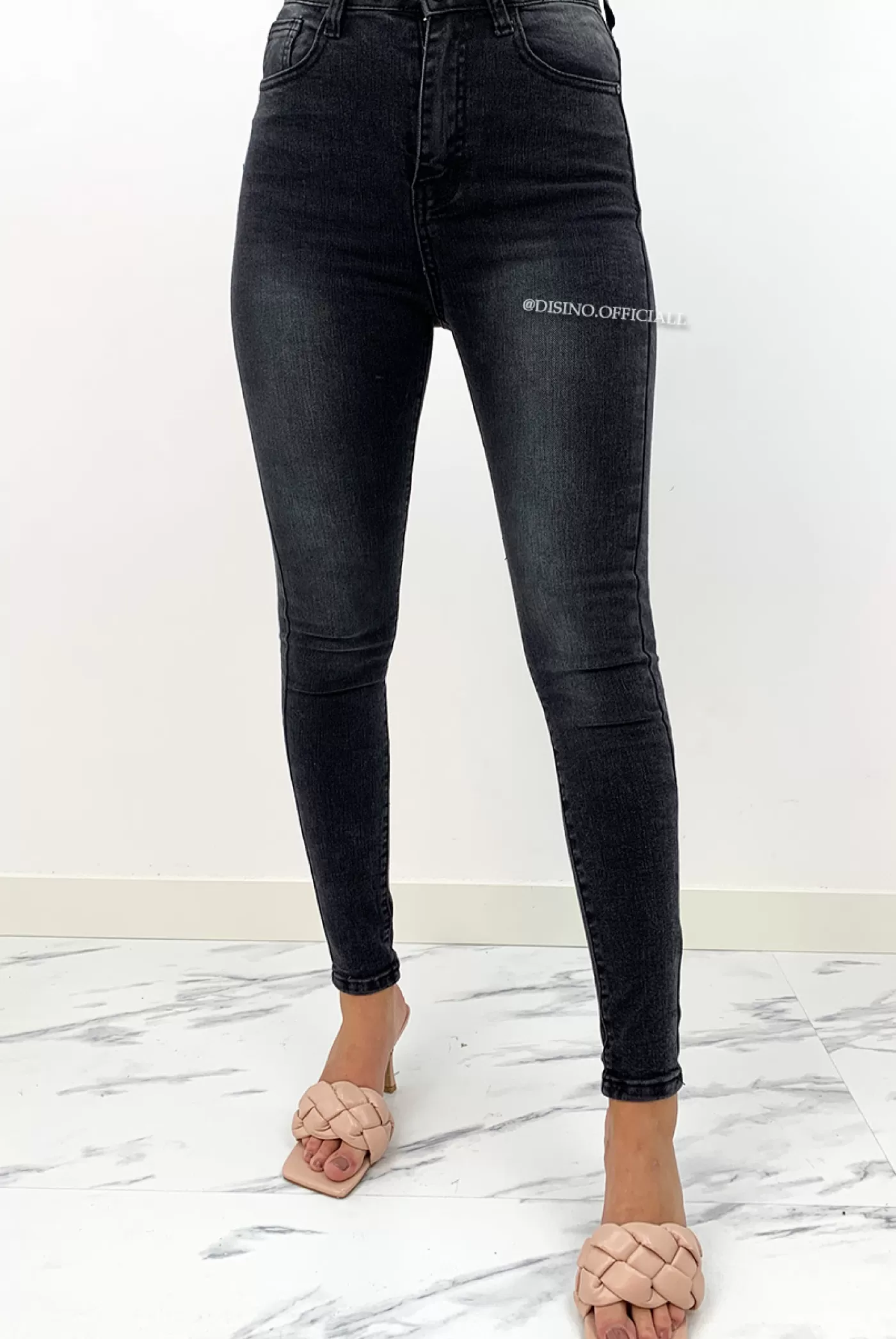 DISINO Black Denim - Extra High Waist Skinny Jeans - 020 | Vrouw Jeans