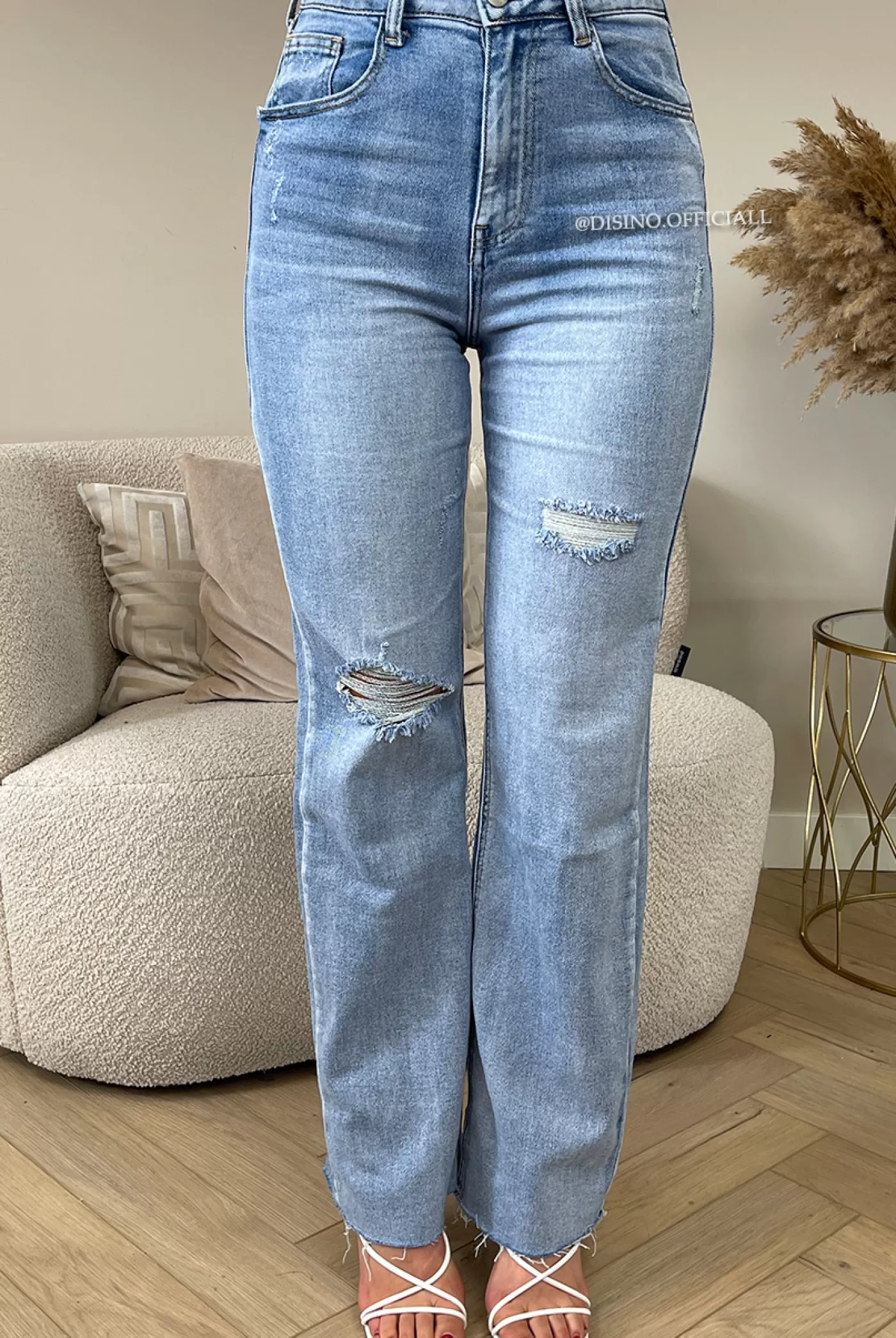 DISINO Blue - 'Marseille' - Perfect Fit Stretch High Waist Straight Leg Jeans - 2034 | Vrouw Jeans