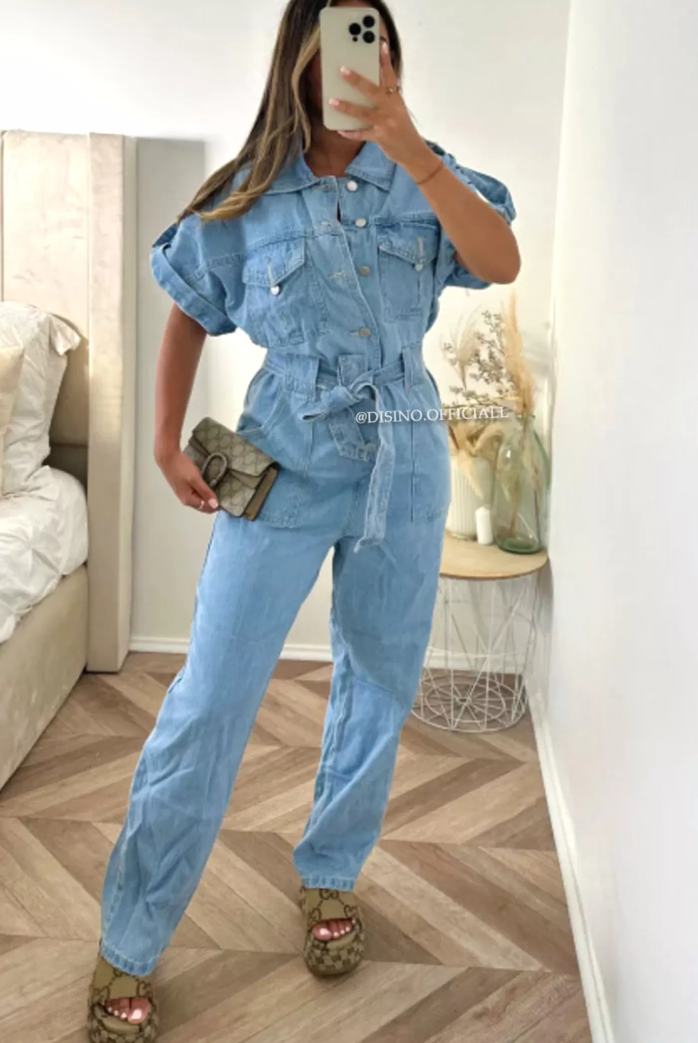 DISINO Blue - 'Tahira' - Oversized Denim Jumpsuit | Vrouw Jumpsuits & Playsuits