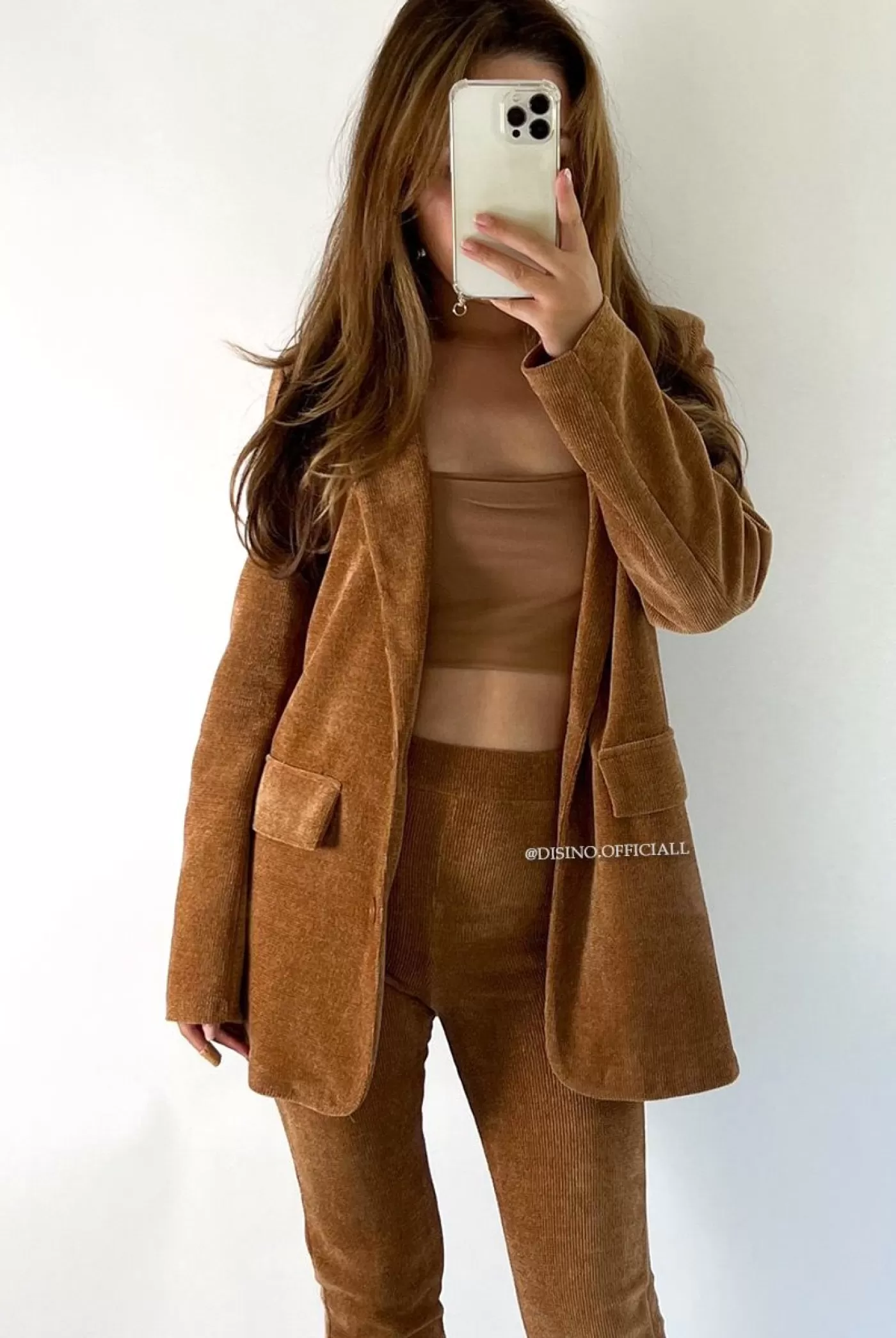 DISINO Brown - 'Cali Top' - Bungee Strap Top | Vrouw Tops