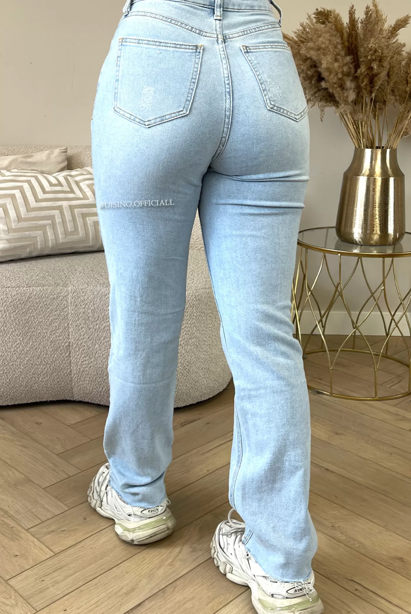 DISINO Light Blue - 'Orlando' - Perfect Fit Stretch High Waist Straight Leg Jeans | Vrouw Jeans