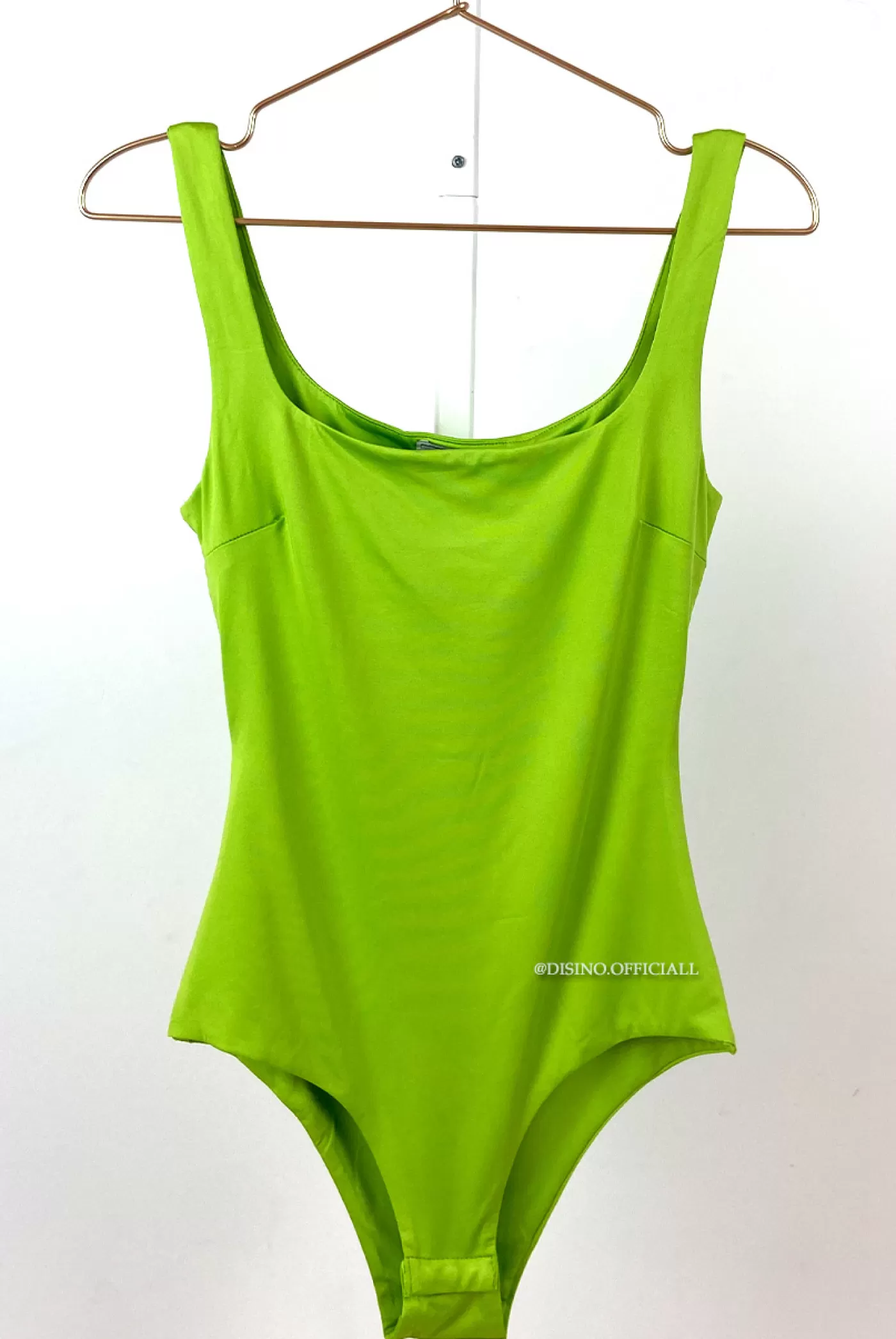 DISINO Lime Green - 'Kendall Racer Bodysuit' - 90'S Inspired Halter Bodysuit | Vrouw Bodysuits