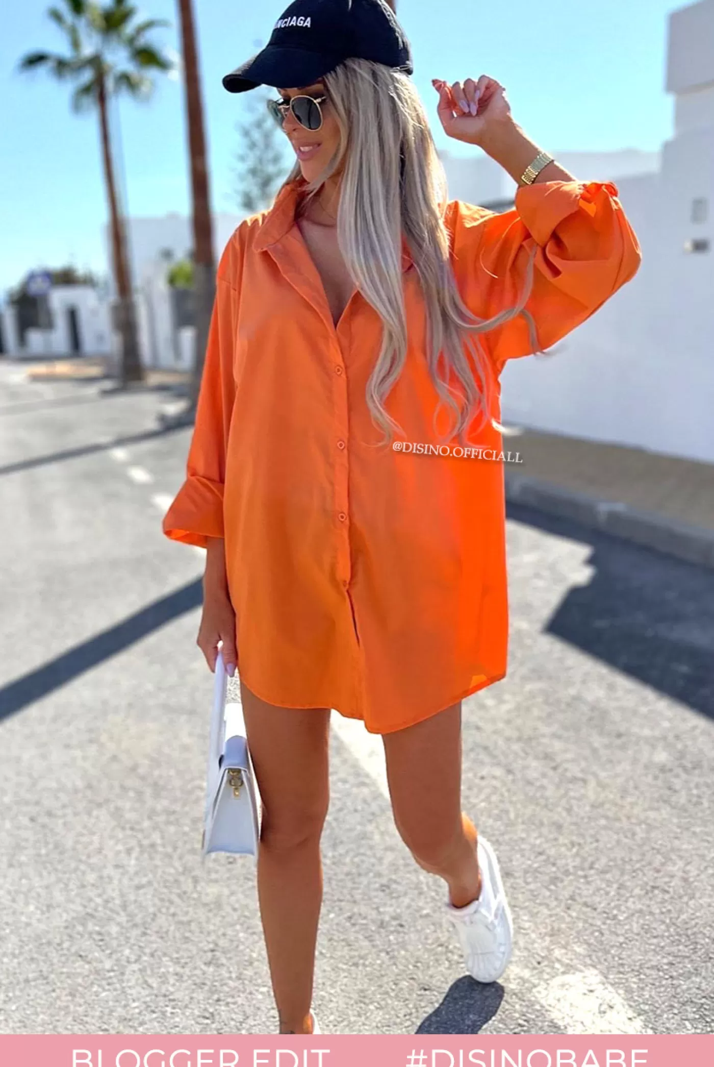 DISINO Orange - 'June' - Premium Quality Oversized Blouse | Vrouw Blouses