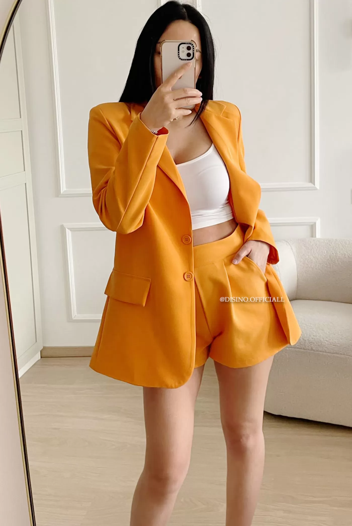 DISINO Orange - 'Kira Blazer' - Premium Quality Oversized Boyfriend Blazer | Vrouw Clothing