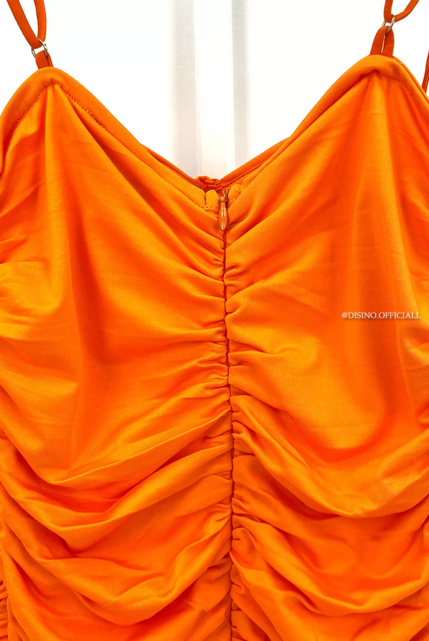 DISINO Orange - 'Olivia Bodysuit' - Ruched Bodysuit | Vrouw Bodysuits