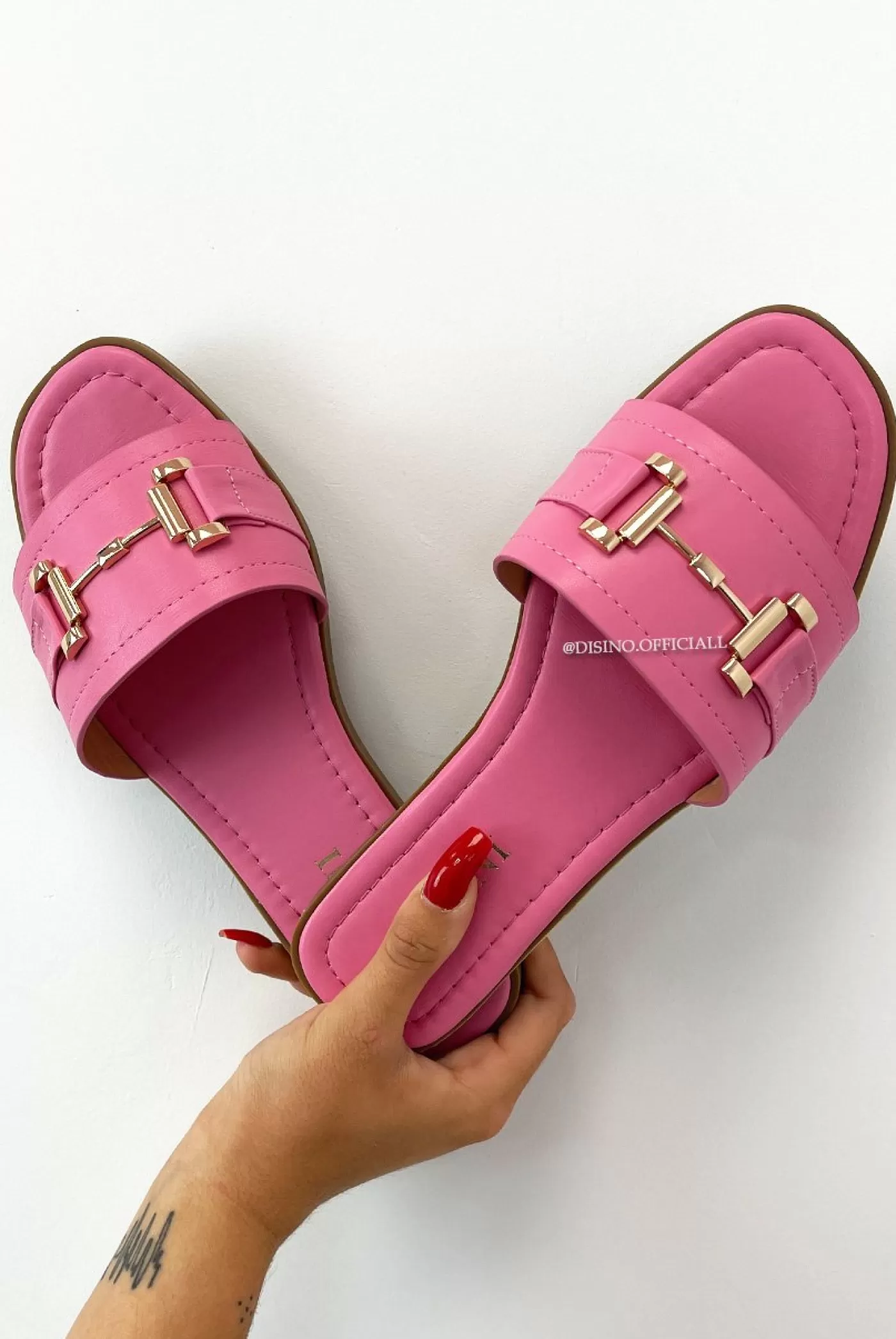 DISINO Pink - 'Jenny Sliders' - Inspired Slippers | Vrouw Sliders