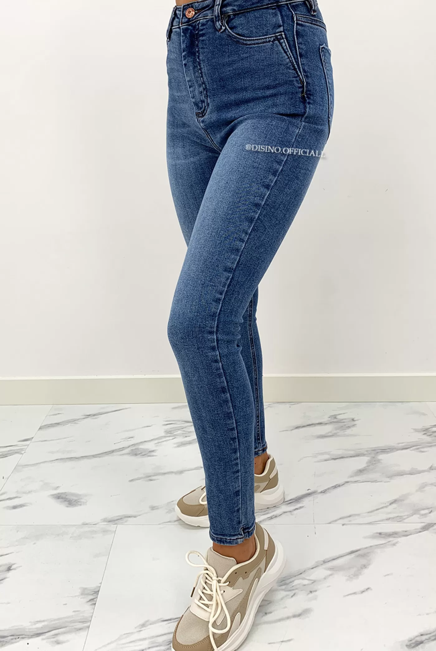 DISINO Queen Hearts Jeans - Blue - Perfect Super High Waist - 877 | Vrouw Jeans