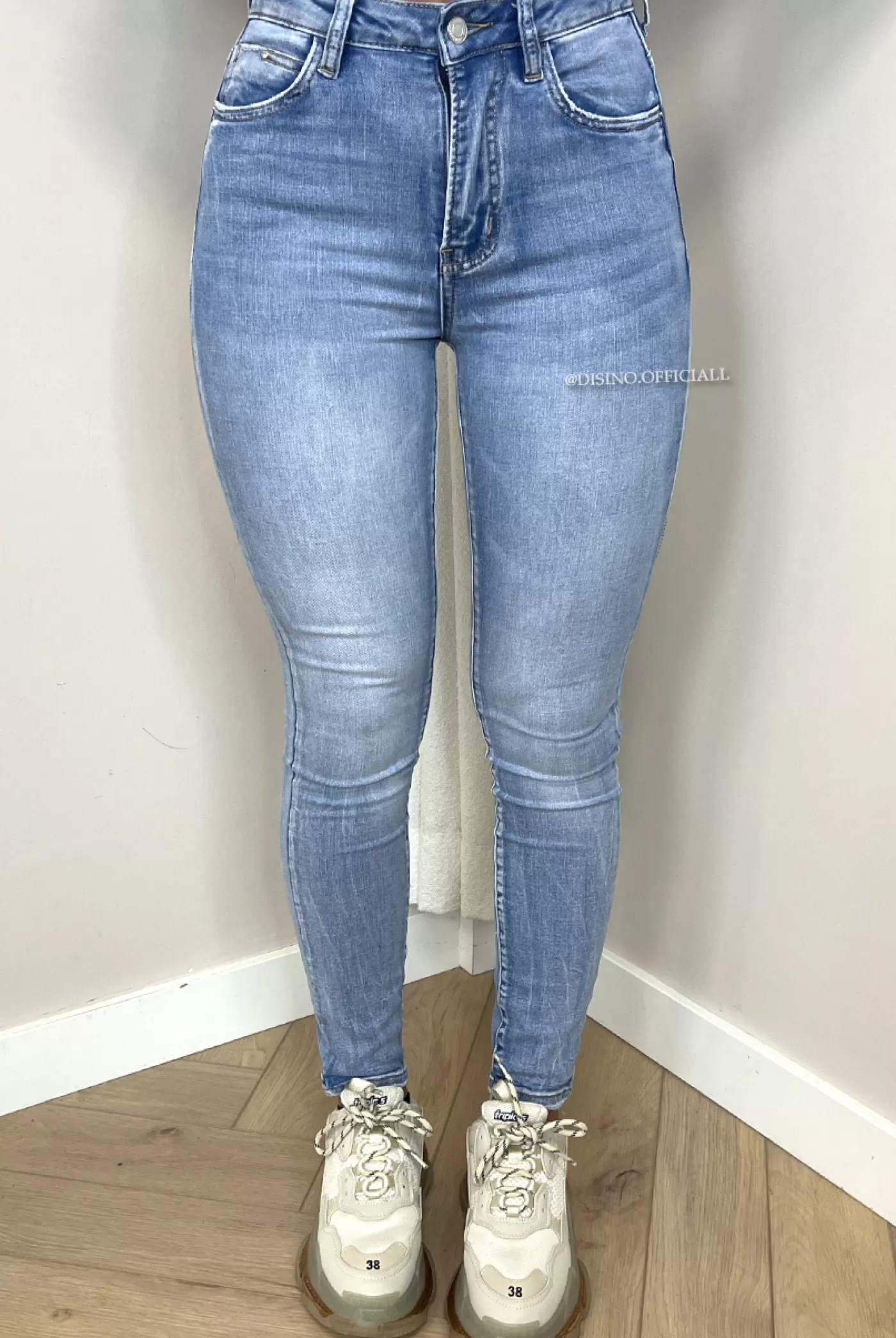 DISINO Queen Hearts Jeans - Light Blue - Equeen Heart Jeans - Blue - Perfect High Waist Skinny Jeans - 962 | Vrouw Jeans