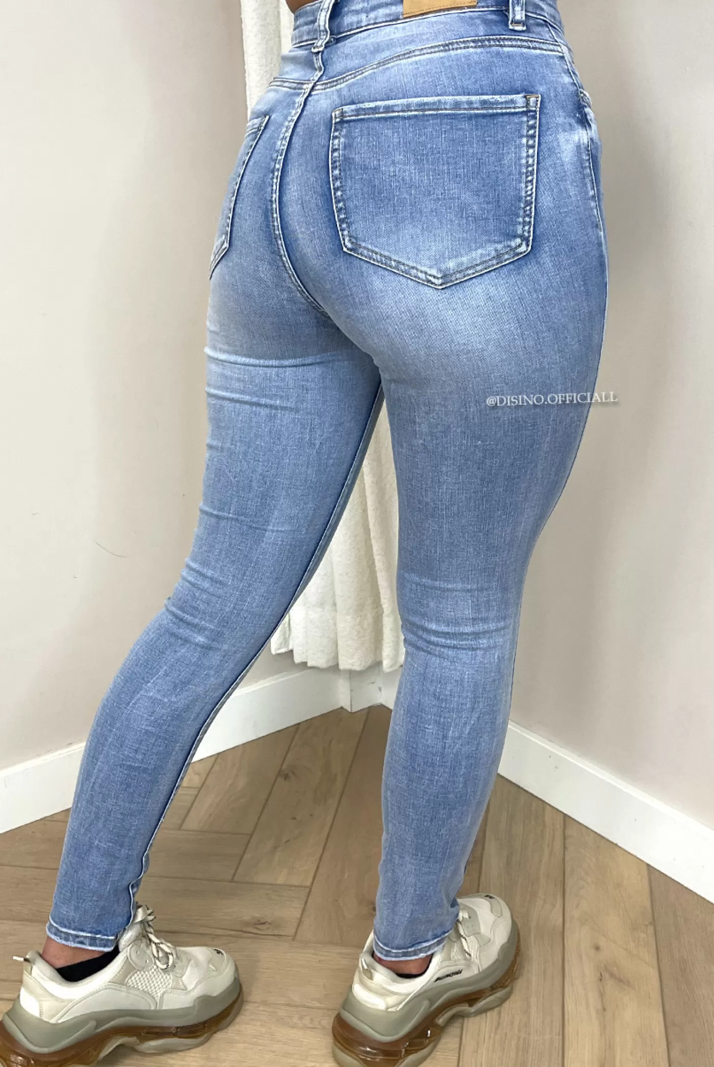 DISINO Queen Hearts Jeans - Light Blue - Equeen Heart Jeans - Blue - Perfect High Waist Skinny Jeans - 962 | Vrouw Jeans
