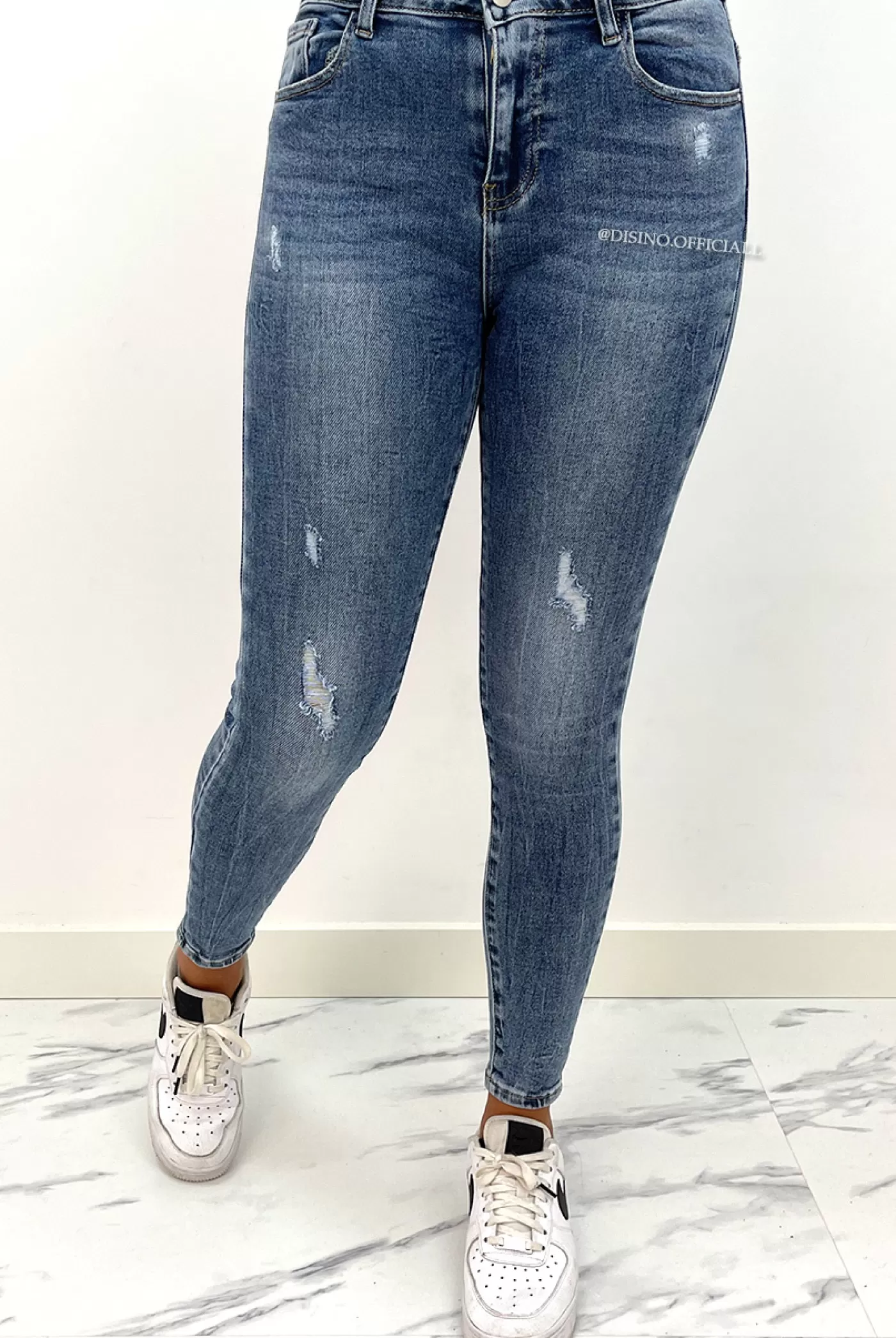 DISINO Redial - Dark Blue - Perfect High Waist Skinny Jeans - 6870 | Vrouw Jeans