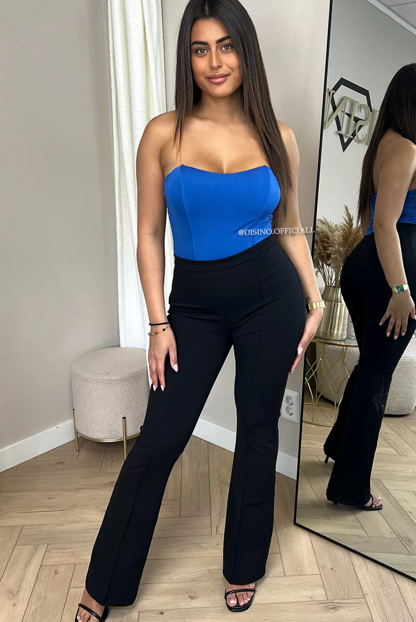 DISINO Royal Blue - 'Neyla Bodysuit' - Travel Quality Strapless Bodysuit | Vrouw Bodysuits