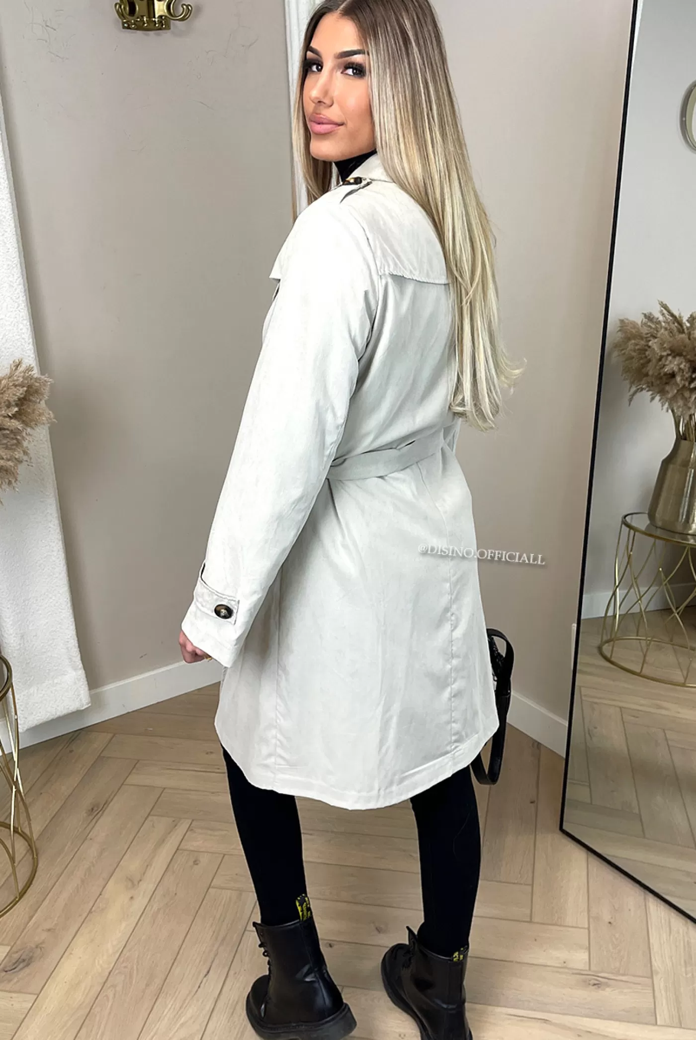 DISINO Sand - 'Letitia' - Premium Quality Trench Coat | Vrouw Clothing