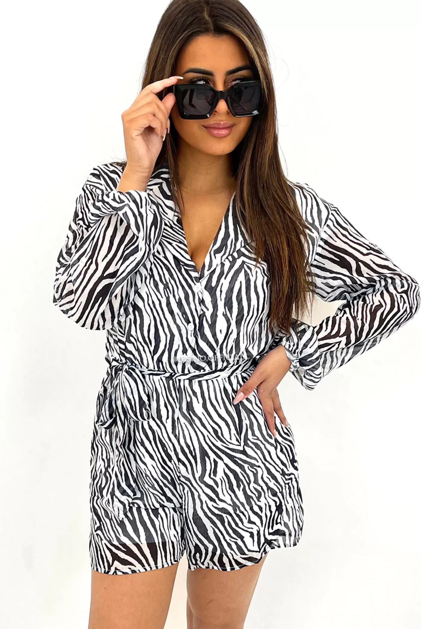 DISINO Zebra - 'Phoebe' - Premium Quality Zebra Print Jumpsuit | Vrouw Jumpsuits & Playsuits